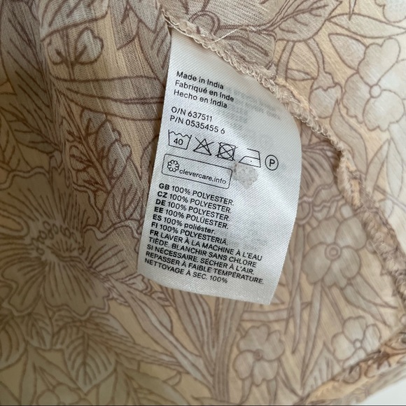 H&M | Chiffon Floral Print Long Sleeve Blouse - Picture 7 of 7